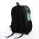 School backpack from textiles on lightning, 3 pockets, green