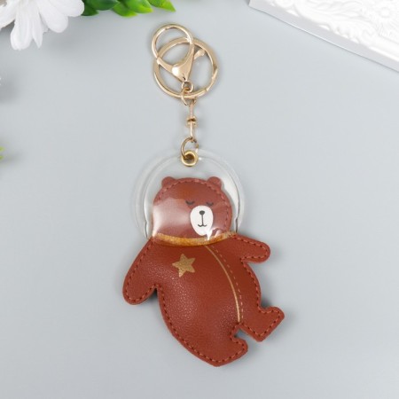 Kozhzam keychain with carbine "Mishka-cosmonaut" 10.3x7.3 cm-1