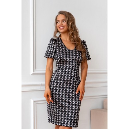 Women's dress, size 48, gray-black color 5605-4