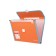 Plastic portfolio BRAUBERG Joy, A4 (330 x 245 x 35 mm), 13 departments, with edging, index labels, orange