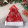 New Year's cap "snowy forest" 30x37 cm, red