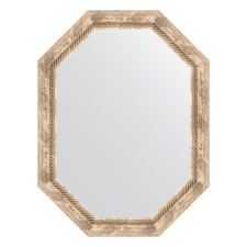 Mirror in the baguette frame, Provence with weaving 70 mm, 63x83 cm
