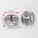 Cleeper for the cord, double, d = 6 mm, 1.5 × 1.9 cm, 10 pcs, silver color