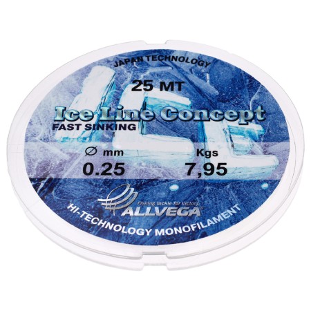 Monophile Line Allvega Ice Line Concept, diameter 0.25 mm, test 7.95 kg, 25 m, transparent