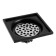 Zein gap, 100x100 mm, vertical, d = 32 mm, stainless steel, black