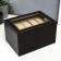 Casket for a double clock 20 departments to the leatherette "Classic" black matte 16.5x28x21 cm