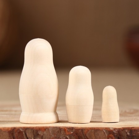 Harvesting for creativity "Matryoshka" under painting, 3 puppet, wood, 7x3.5x3.5cm