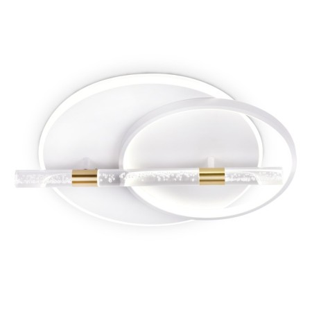 LED ceiling LED with Ambrella Light, Linetech, FL5007, LED, 72 W, 5400LUM, 3000-6400K, white, gold, transparent color, transparent