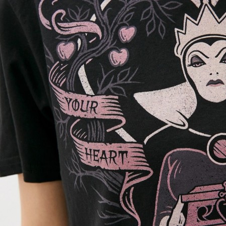 T -shirt shortened "queen" villain, black color-3