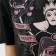 T -shirt shortened "queen" villain, black color