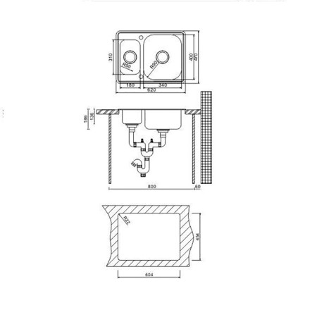 Sleal washing of stainless steel OULIN OL-0304U-1