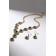 Set 2 objects: earrings, necklace "magnificent age", white-emergency color in gold, 42 cm