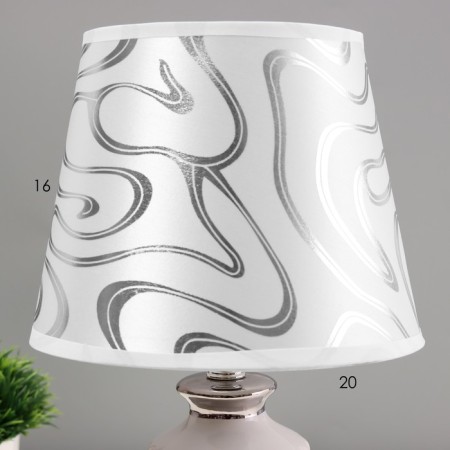 Board lamp "Nicole" E14 40W silver white 20x20x33cm-2