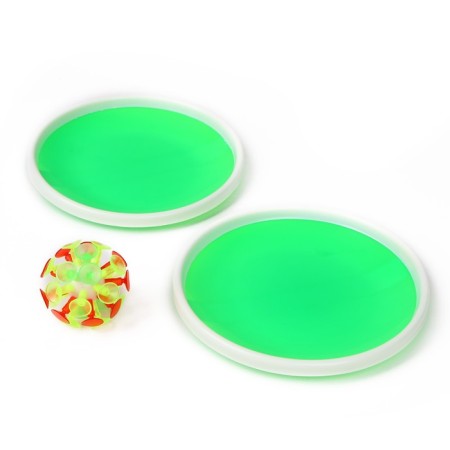 Velcro game, set: 2 plates, ball, mix color-5