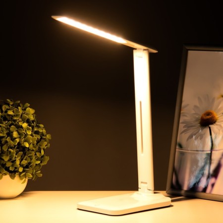 Light table lamp LED 6W 3000-6000K USB AKB White 12x17x33 cm Risalux-4