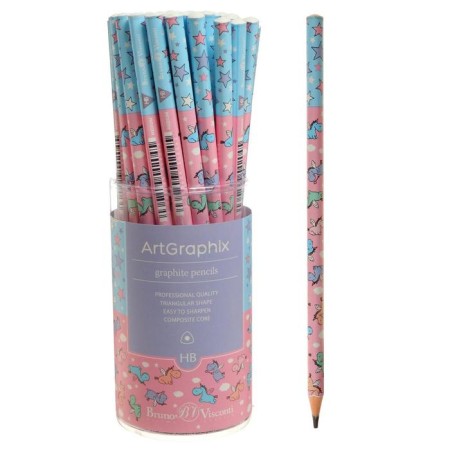 Chernographic pencil Artgraphix Zefir "Unicorns in the Clouds", HB, plastic case