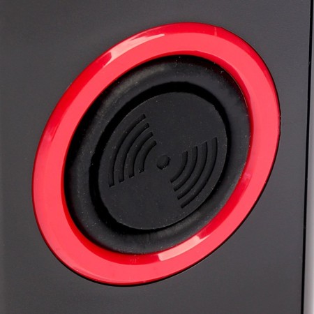 Computer speakers 2.0 Luazon ES-02, Jack 3.5, USB, 0.9 m, black and red-3