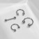 Circular in an eyebrow (piercing) (set), Mix shape, silver color