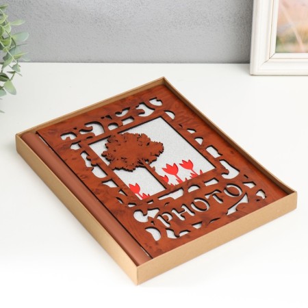 Photo album magnetic 20 sheets "Garden with tulips" 3x23.5x29 cm-6