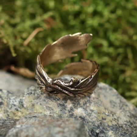 The amulet ring "Fuck", cast, brass, d = 17-21 mm-1