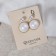 Earrings with pearls "splendor" two circles, white color in gold