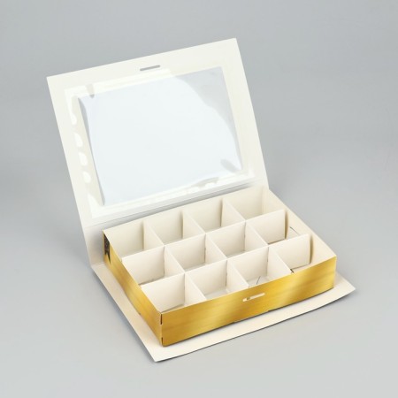 Box for 12 sweets with cells "Cosmos" 18.5 x 13.5 x 3.5 cm-4
