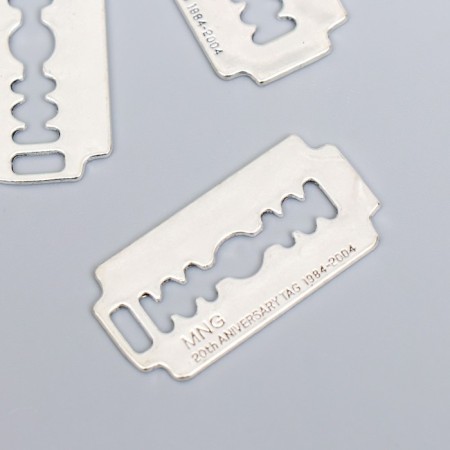 Decor metal for creativity "Blade" silver 6880 3.8x1.9 cm