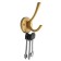 Furniture hook Cappio Simple, two -rod, matte gold