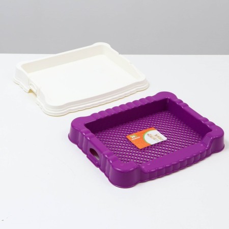 High -side dog toilet, 47 x 36 x 7 cm, purple-2