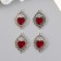Decor for creativity Metal "Red Heart of the openwork" silver enamel 3.5x2.4 cm