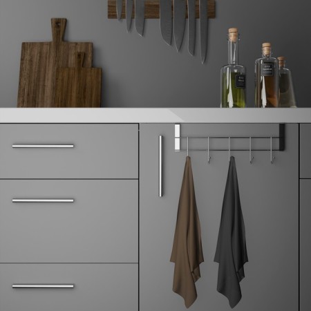 A hanger on a door 2 cm thick, shame "shine", 5 hooks, 24.5 × 10 × 6 cm, color chromium-6