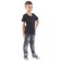 Children's T-shirt, height 116 cm, dark blue color