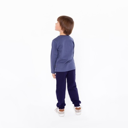 Longslit for a boy, dark blue color, height 86 cm-7