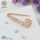 Classic-Rosace pin, 3.5cm, white color in gold