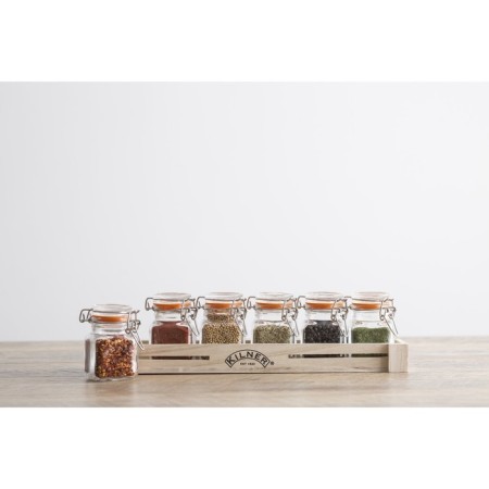 A set of jars for Kilner spices, on a stand, glass, 70 ml, 6 pcs-2