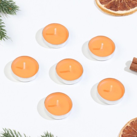 Set of candles of tea aromatic, 6 pcs, orange-1