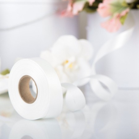 Tape for decor and gifts, white, 2 cm x 45 m