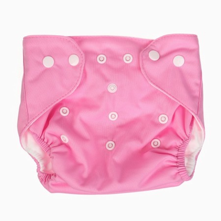 Reusable diaper "our flower", 3-15 kg, pink color, crush me-7