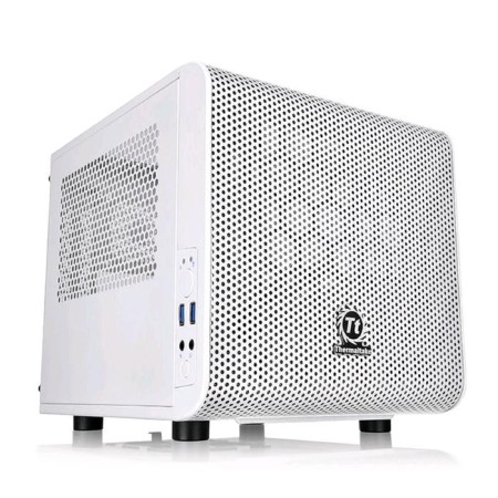 Корпус Thermaltake Core V1 Snow, без БП, miniITX, Desktop, белый