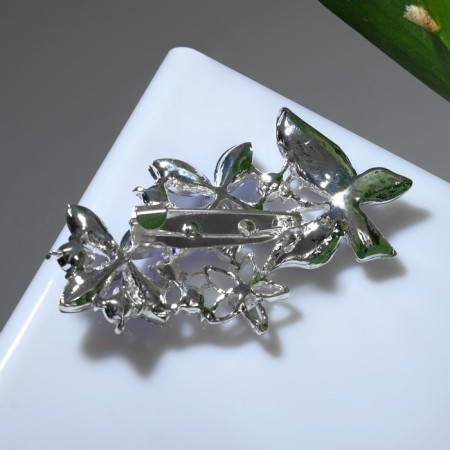 Brooch "Butterflies" blue -eyed, blue color in silver-1