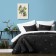 Cover with pillowcases "Belli", size 160x220 cm, black color