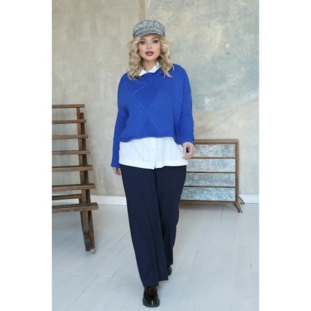 Female jumper, size 52, blue color-10