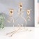 Summary metal for 3 candles "curls" d-2.5 cm gold 27.5x9x25.6 cm