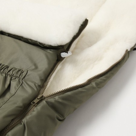 Children's envelope on fur, khaki color, height 56-62 cm-2