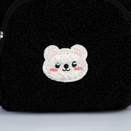 Plush bag "bear", black color-4