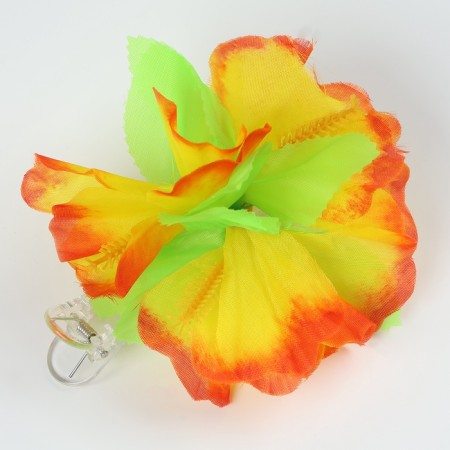 Hawaii set clip with yellow flower, wreath-2