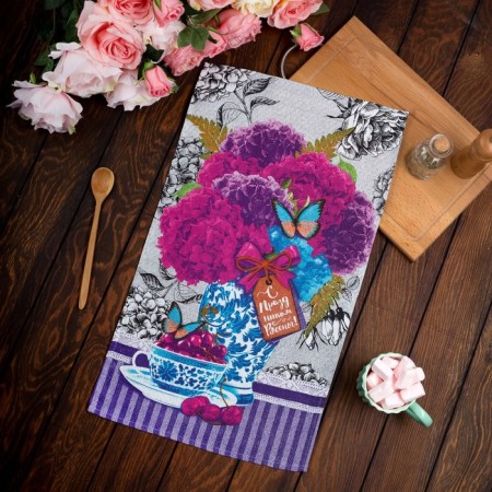 Kitchen towel "hydrangea" 35x60 ± 2 cm