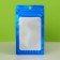 SIP-LOK package with a window, with Euroslot, blue, 7.5 x 13 cm