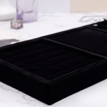 Stand for rings 7 stripes, phlock, 35x24x3 cm, black color-2