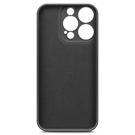 Borasco cover for iPhone 14 Pro, Soft Touch, silicone, microfiber, black-1